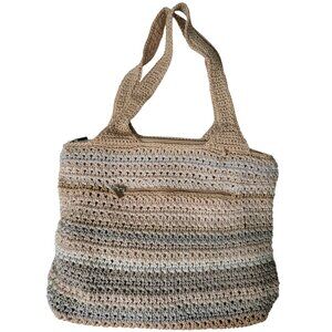 The Sak Crochet Shoulder Bag With Zipper Closure Beachy summer Tiny Flaw